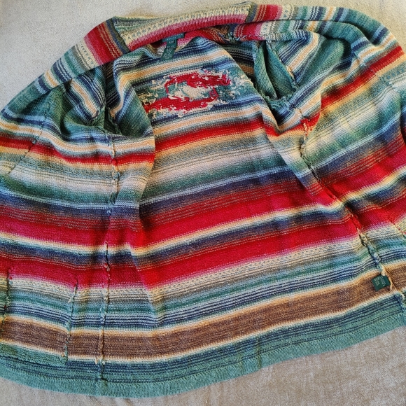 Vintage Lauren Ralph Lauren Hand Knit Navajo Cardigan with tie, Size PM - Picture 7 of 15